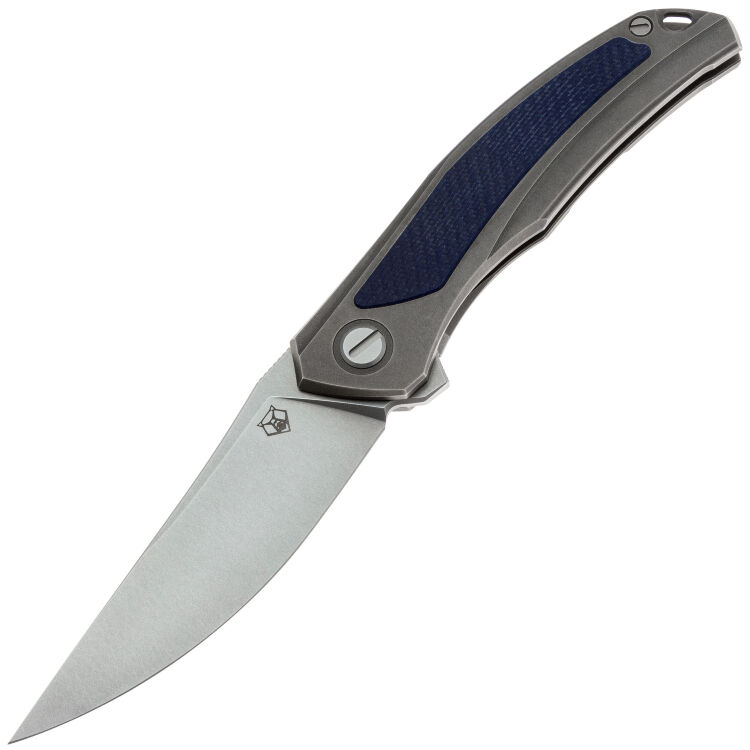 Нож Shirogorov Quantum Ursus сталь Cromax рукоять Ti/Dark Blue G10