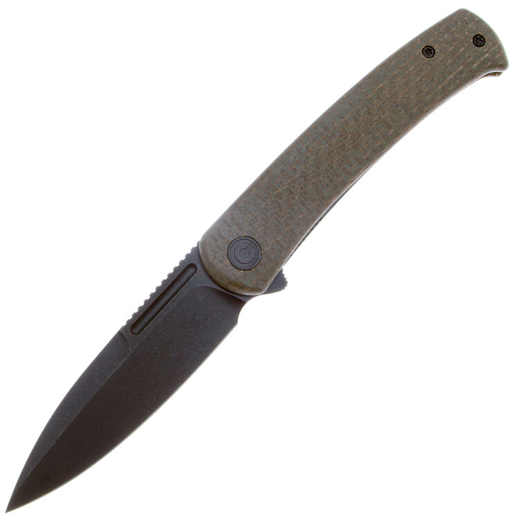 Нож CIVIVI Caetus blackwash сталь 14C28N рукоять Green Burlap Micarta (C21025C-3)