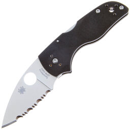 Нож Spyderco Lil' Native Back Lock Serrated сталь S30V рукоять G10 (C230MBGS)