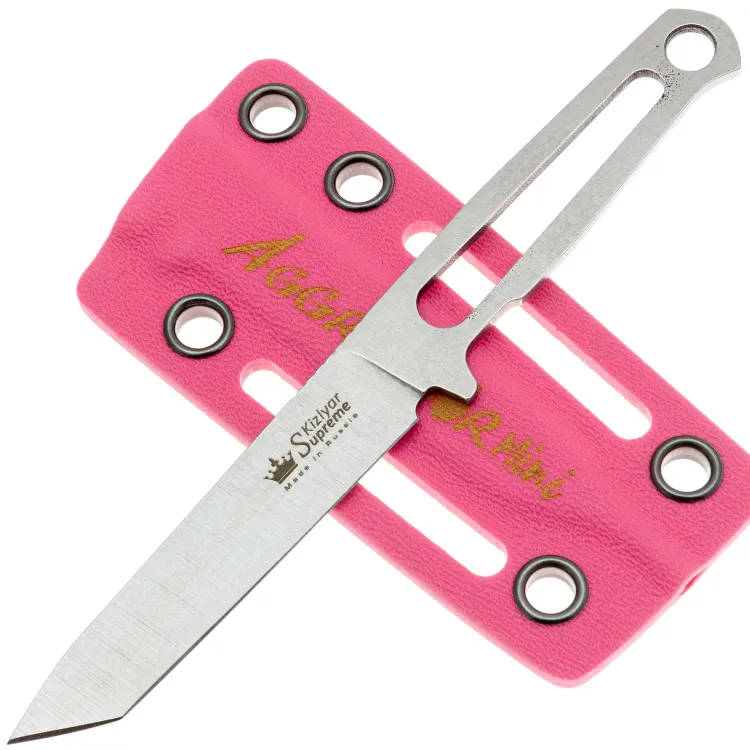 Нож Kizlyar Supreme Aggressor Mini Pink stonewash сталь N690