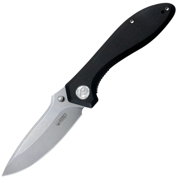 Нож Kubey Ruckus stonewash сталь AUS-10 рукоять Black G10