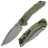 Нож ZT 0203 FSS stonewash сталь M390 рукоять OD Green Canvas Micarta