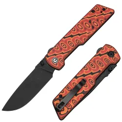 Нож CIVIVI Zygon blackwash сталь Nitro-V рукоять Orange/Black Vortex Micarta (C25035-2)