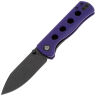 Нож QSP Canary Folder blackwash сталь 14C28N рукоять Purple G10 (QS150-D2)