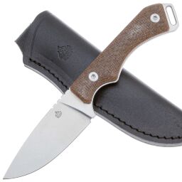 Нож QSP Workaholic-SK03 Satin сталь N690 рукоять Brown Micarta (QS124-A)