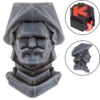 Бусина темлячная Kristal Pyotr I Geometric Silver (полимер)