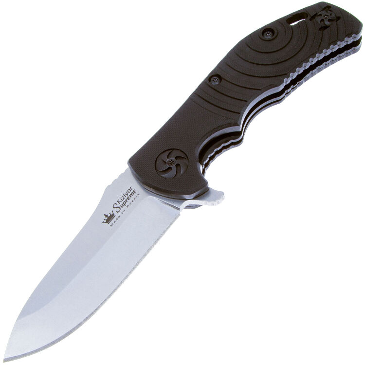 Нож Kizlyar Supreme Bloke-X сталь N690 Stonewash рукоять Black G10