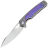 Нож Kizer Ara satin сталь S45VN рукоять Titanium/Purple Snowflake Titanium