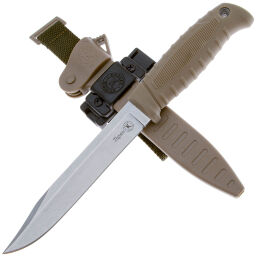 Нож Кизляр Таран стоунвош сталь AUS-8 рукоять эластрон Песочный (015307)