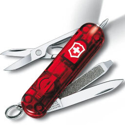 Нож-брелок Victorinox Signature Lite Transparent Red 58мм (0.6226.T)