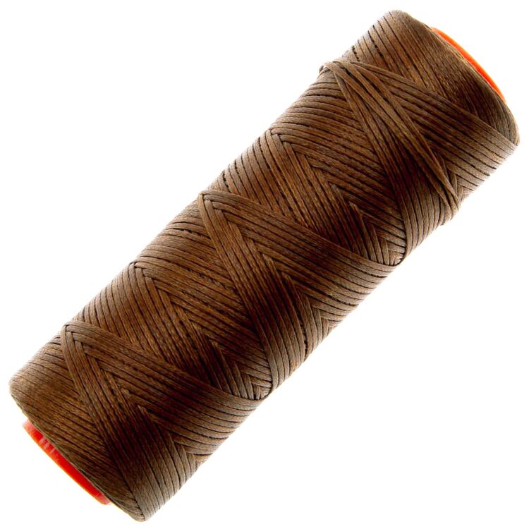 Нить вощеная Dafna полиэстер коричневая Ø1мм 100м (Wax.1275)