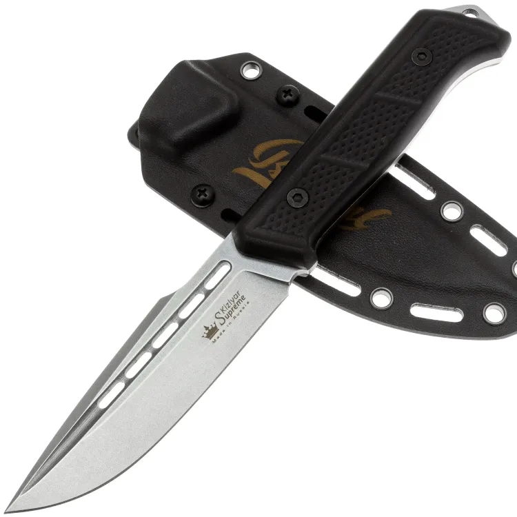 Нож Kizlyar Supreme Baikal сталь VG-10 Cryo Stonewash рукоять Black G10