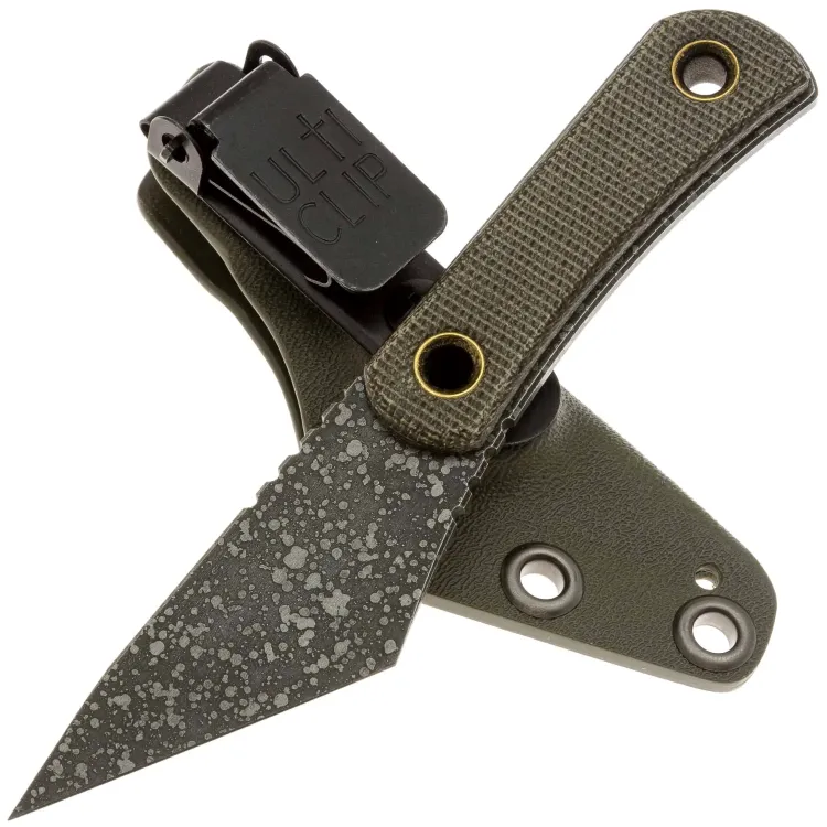 Нож PhantomTools Unboxer сталь S390 рукоять Green canvas Micarta