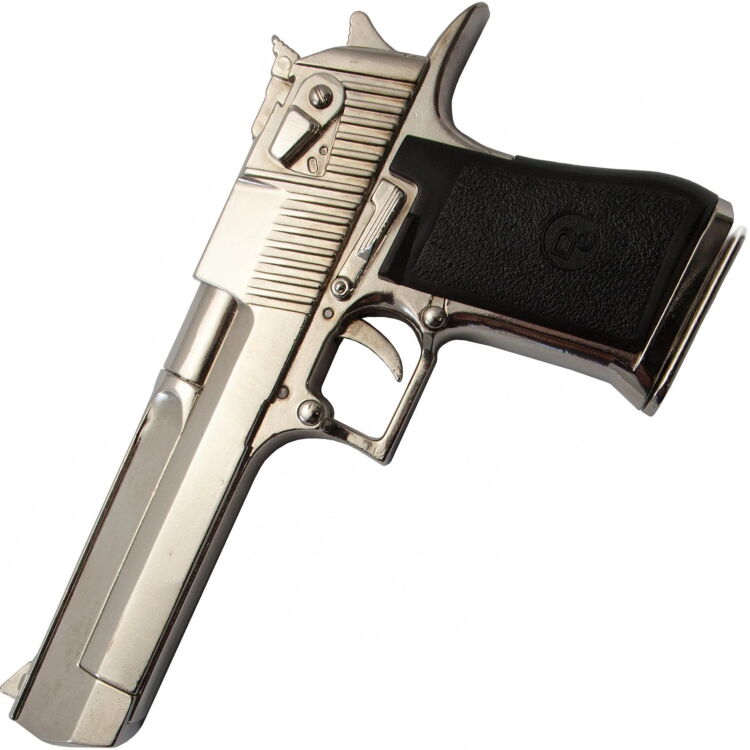 Макет пистолет Desert Eagle США-Израиль 1982г никель (Denix)