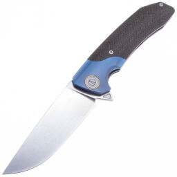 Нож Maxace Goliath 2.0 cталь K110 stonewash рукоять Micarta/Blue Ti