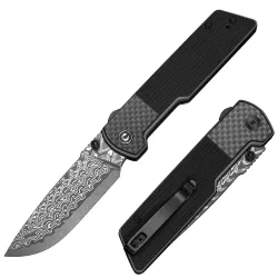 Нож CIVIVI Zygon satin Damascus рукоять Gray G10/Carbon Fiber (C25035B-DS1)