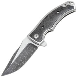 Нож Les George Valmara Maria Stalina Edition сталь Damascus рукоять сталь Титан/карбон