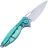 Нож Rike Knife Mini сталь Damasteel рукоять Green Ti