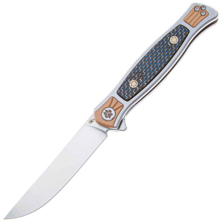 Нож Reptilian Кот-02 сталь D2 рукоять Blue Carbon/Steel