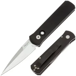 Нож Pro-Tech Godson satin сталь CPM-20CV рукоять Black Aluminium