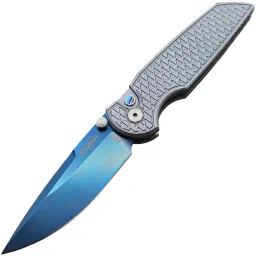 Нож Pro-Tech TR-3 Integrity Blade Show 2025 Sapphire Blue сталь S35VN рукоять Relic Raw Aluminium