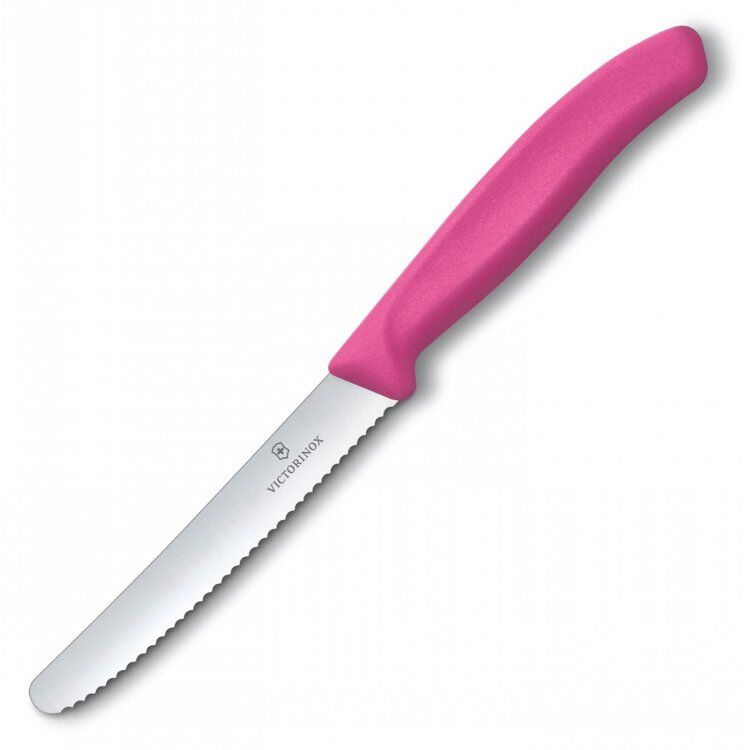 Нож кухонный Victorinox серрейтор для овощей розовый (6.7836.L115)