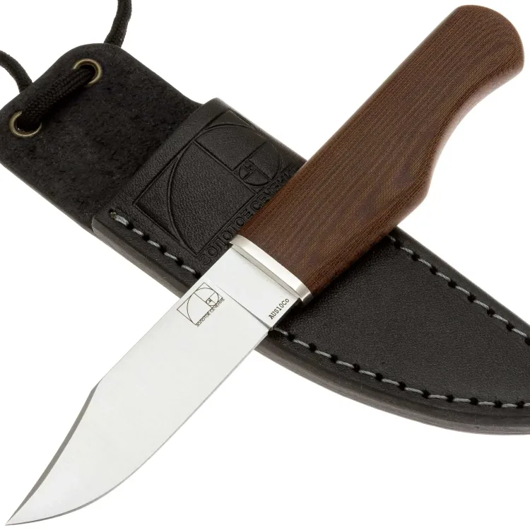 Нож Золотое Сечение НР-40 конвекс сталь AUS-10Co рукоять микарта койот