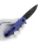 Нож Kubey Wolverine blackwash сталь D2 рукоять Blue G10