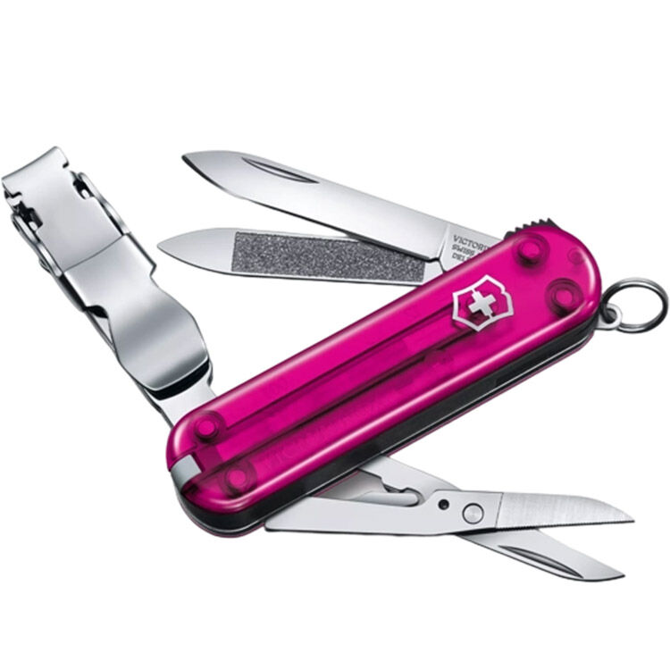 Нож-брелок Victorinox Nail Clip 580 Transparent Pink (0.6463.T5)
