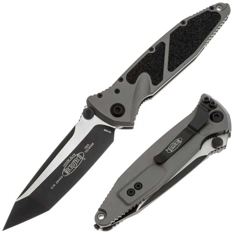 Нож Microtech SOCOM Elite T/E black сталь M390MK рукоять Natural Clear Aluminium (161-1NC)