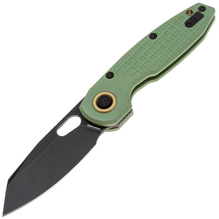 Нож Vosteed Ankylo blackwash сталь 154CM рукоять Green Aluminum