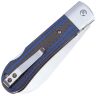 Нож QSP Worker Satin сталь N690 рукоять Carbon Fiber/Blue G10 (QS128-D)