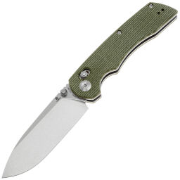 Нож Tenable Kryo stonewash сталь 14C28N рукоять Green Micarta