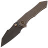 Нож WE Knife High-Fin blackwash сталь CPM-20CV рукоять Bronze Titanium (WE22005-2)