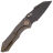 Нож WE Knife High-Fin blackwash сталь CPM-20CV рукоять Bronze Titanium (WE22005-2)