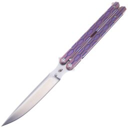 Нож-бабочка Reptilian Плазма-04 сталь S35VN рукоять титан Purple