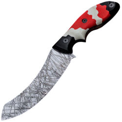 Нож Волчий Век Кондрат-12 Custom сталь 95Х18 WA рукоять Black/Red/White G10