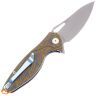 Нож Rike Knife Hummingbird Plus сталь N690Co рукоять Brown Green G10