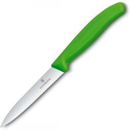 Нож кухонный Victorinox серрейтор для резки зеленый (6.7736.L4)