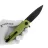 Нож Kubey Wolverine blackwash сталь D2 рукоять Translucent Yellow G10