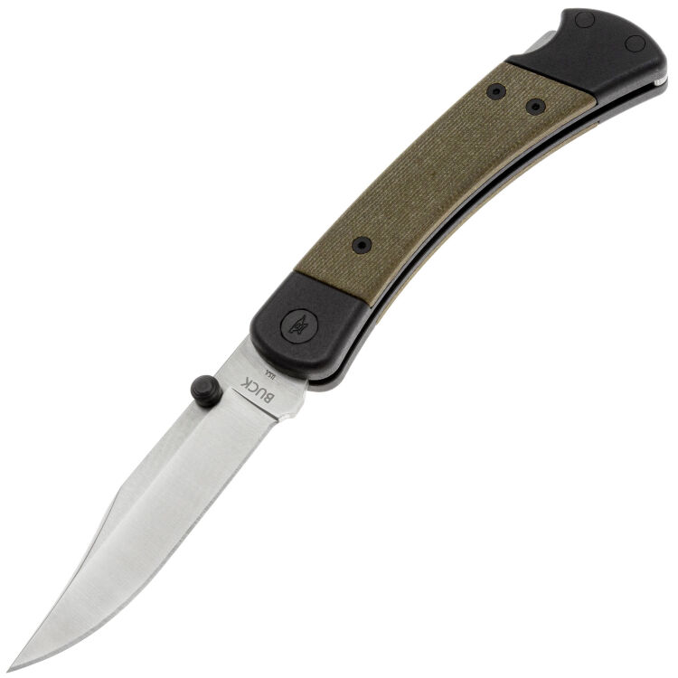 Нож BUCK 110 Hunter Sport Pro сталь S35VN рукоять Green Canvas Micarta (0110GRS5)