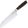 Нож кухонный Boker Meisterklinge Santoku сталь VG-10/Damascus рукоять Oak wood (130952DAM)