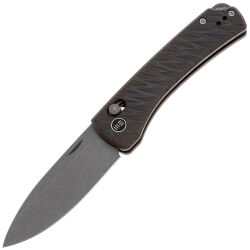 Нож WE Knife Nightblade grey stonewash сталь CPM-20CV рукоять Tiger Stripe Titanium (WE22046-3)