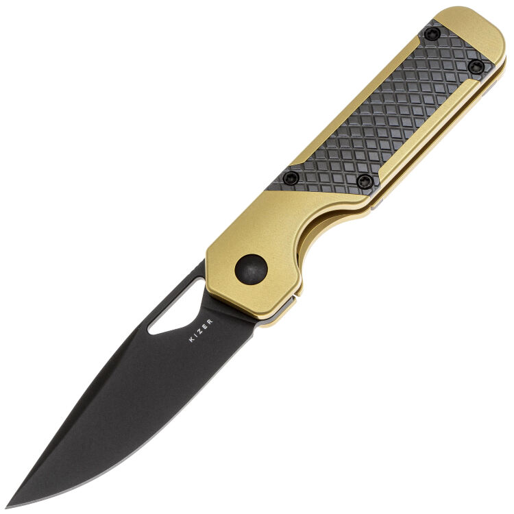 Нож Kizer Mini Militaw black сталь S45VN рукоять Titanium/Zirconium