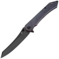 Нож Tenable Colibri Tech blackwash сталь Nitro-V рукоять Black/Purple G10