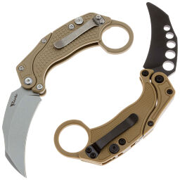 Нож Reate EXO-K stonewash сталь N690 рукоять Tan Aluminium