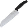 Нож кухонный Victorinox Santoku fluted edge черный (6.8523.17)