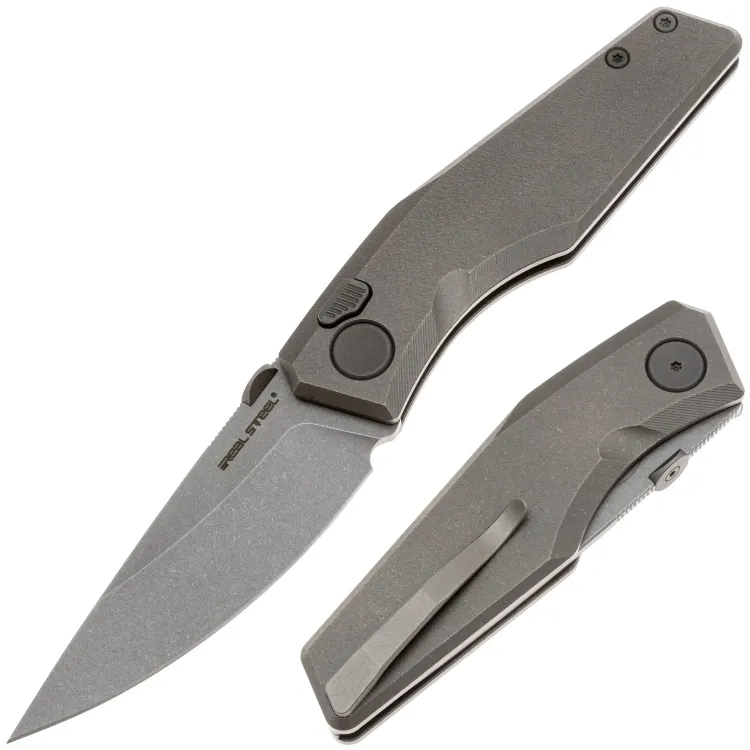 Нож Real Steel Spectrum Premium stonewash сталь Vanax рукоять Titanium (7141T2)