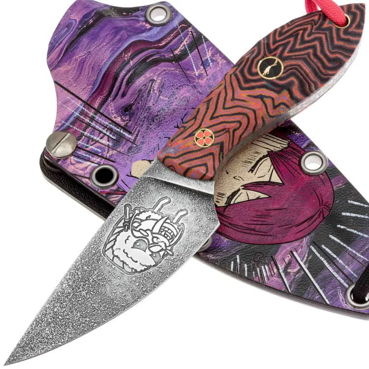 Нож Волчий Век МиниМасичька Custom Рисорезка сталь 95Х18 WA рукоять авторская микарта