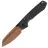 Нож Vosteed Raccoon TLL Sheepsfoot copper dune сталь 14C28N рукоять Black Micarta